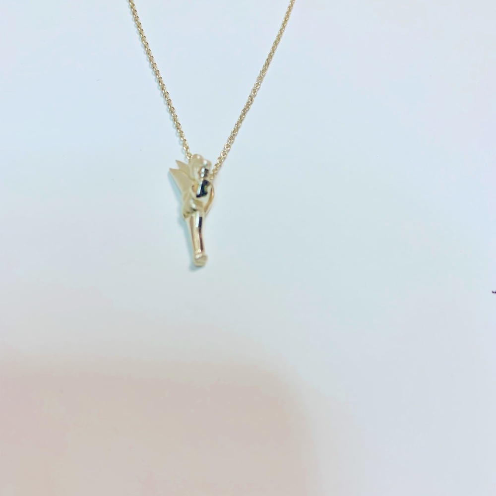 Disney silver Tinkerbell Pendant Necklace fairy jewelry fan collectible